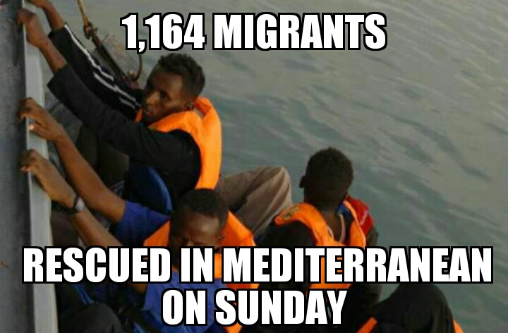 1,164 migrants rescued 