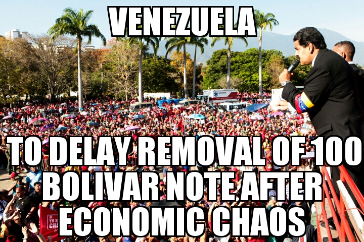Venezuela delays bolivar removal 