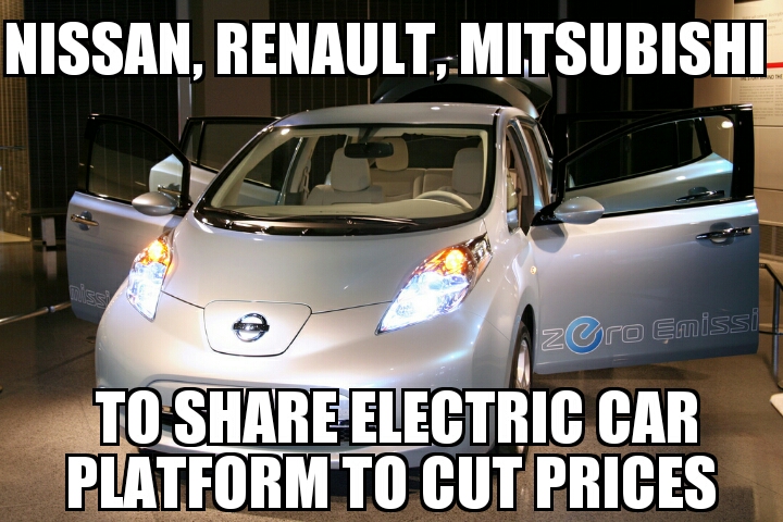 Mitsubishi, Renault, Nissan to share electric car