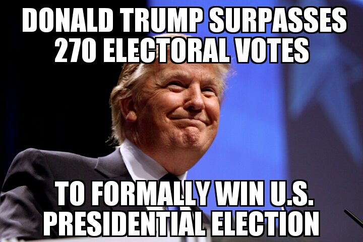 Donald trump surpasses 270 electoral votes