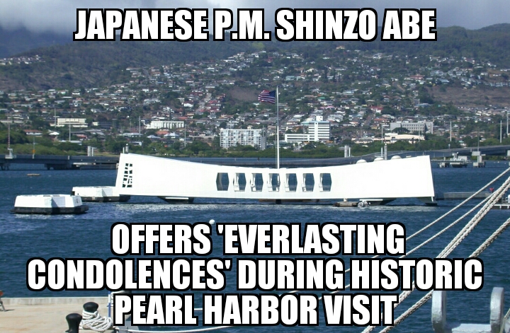 Shinzo Abe visits Pearl Harbor