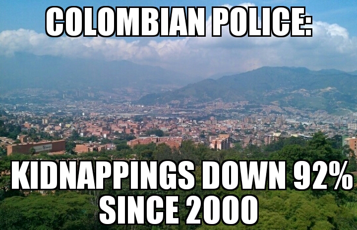 Colombia kidnappings down 92%