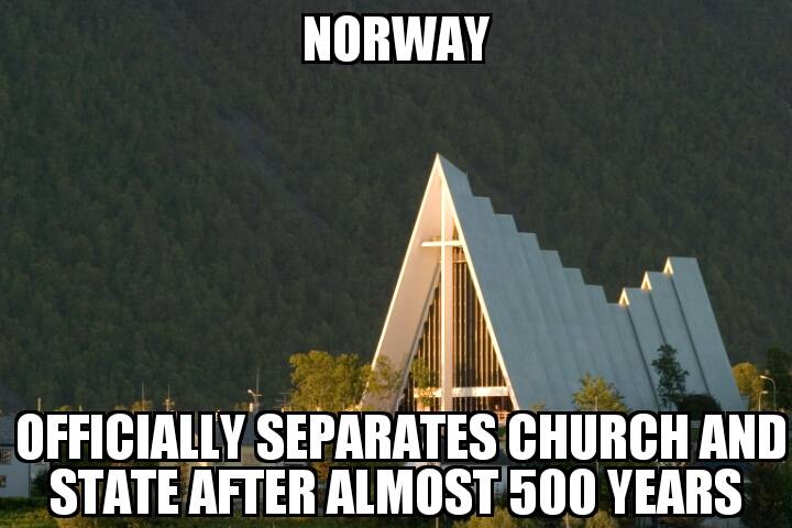 Norway separates church and state