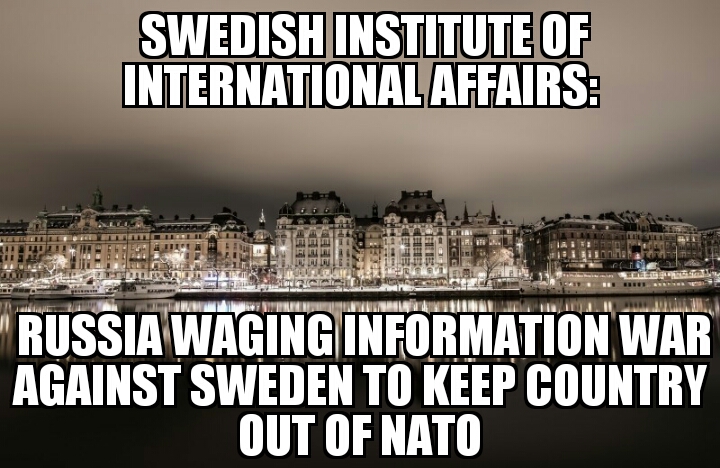 Russia ‘waging information war with Sweden’
