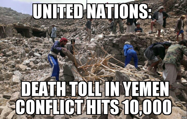Yemen death toll hits 10,000