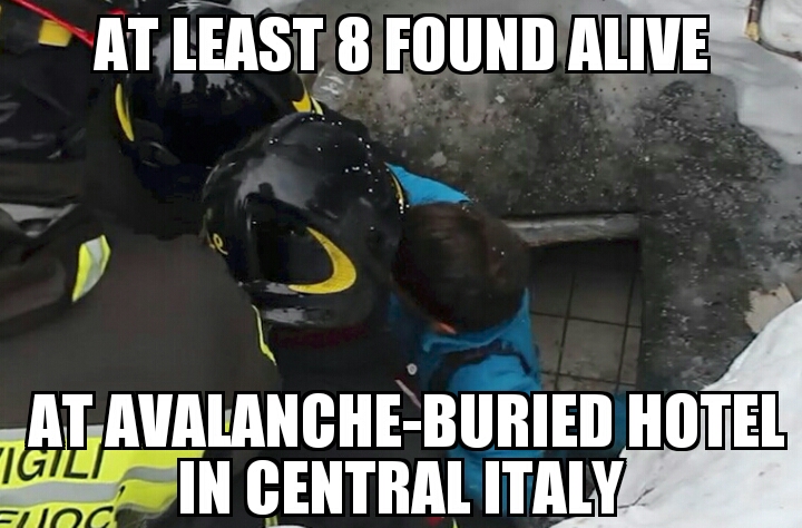 Survivors found in Italy avalanche 
