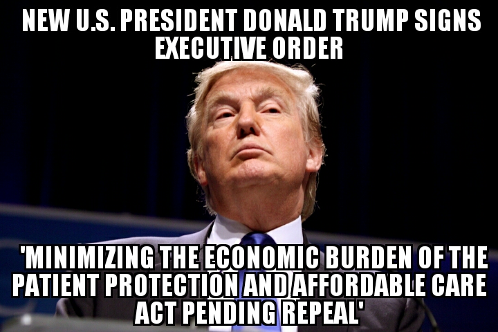 Trump signs Obamacare executive order