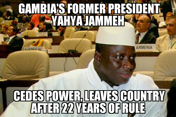 Yahya Jammeh leaves Gambia