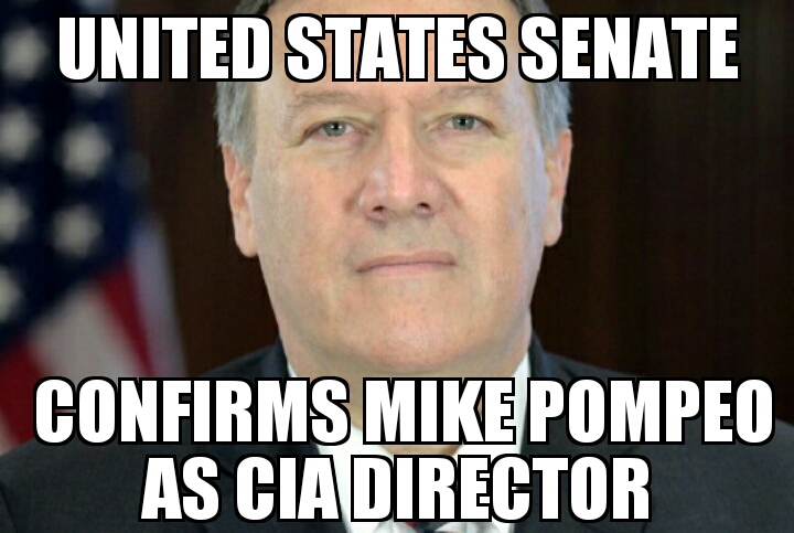 Mike Pompeo confirmed to head CIA