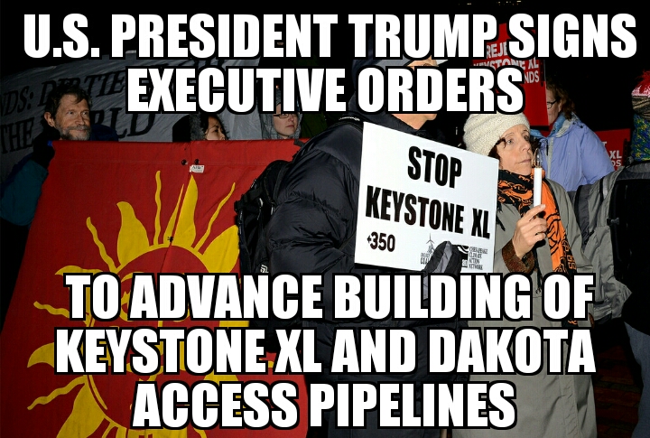 Trump Keystone XL, Dakota Access executive orders