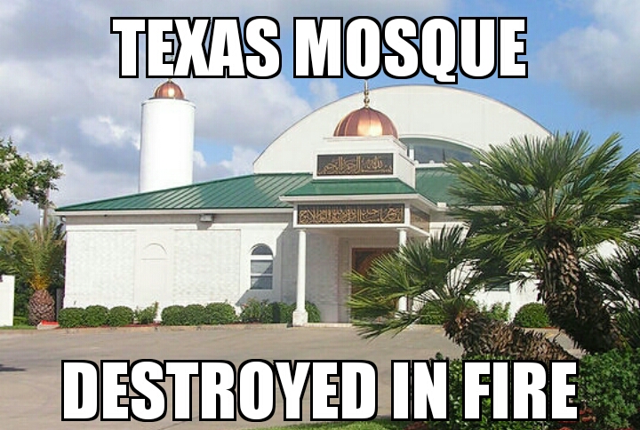 Texas mosque burns