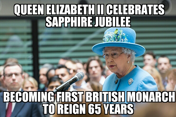 Queen Elizabeth II celebrates Sapphire Jubilee