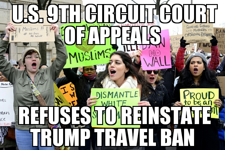 9th circuit won’t reinstate Trump travel ban