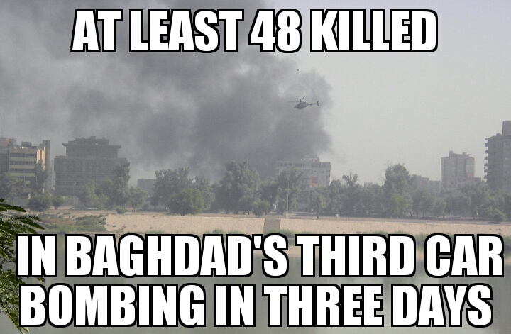 Baghdad sees third car bombing in three days