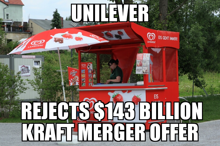 Unilever rejects Kraft merger