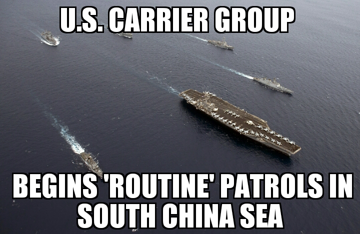 USS Carl Vinson begins South China Sea patrols
