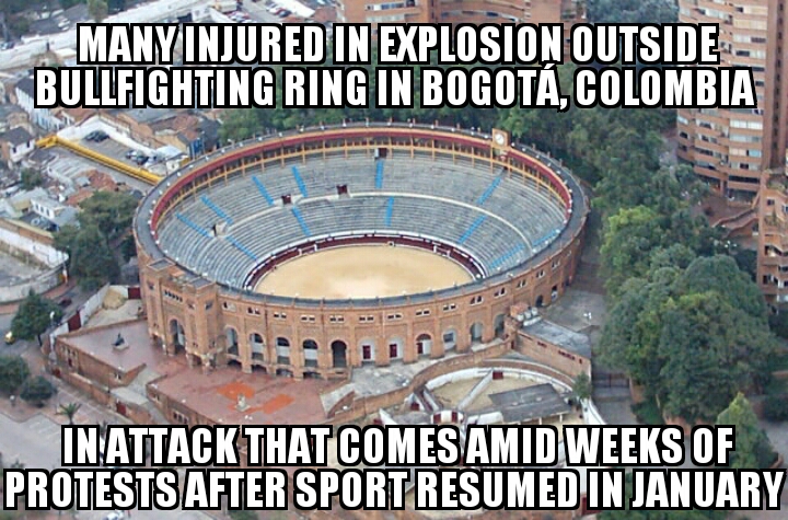 Bogotá bullfight bombing 