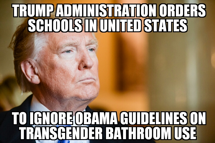 Trump admin rolls back school transgender bathroom guidelines 