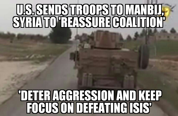 U.S. sends troops to Manbij, Syria