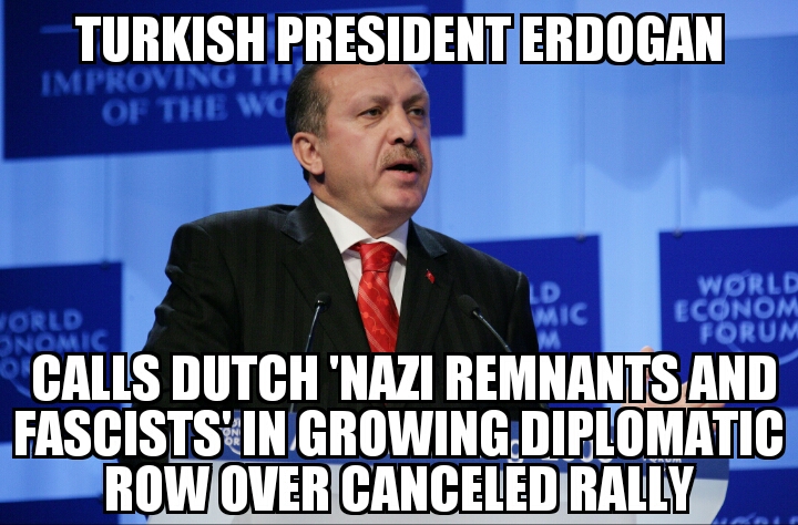 Erdogan calls Dutch ‘Nazi remnants’