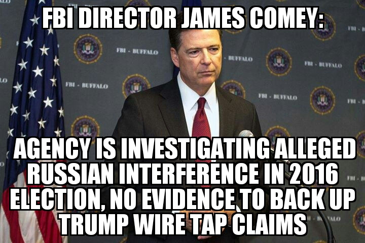 Comey confirms FBI is investigating Russian election interference
