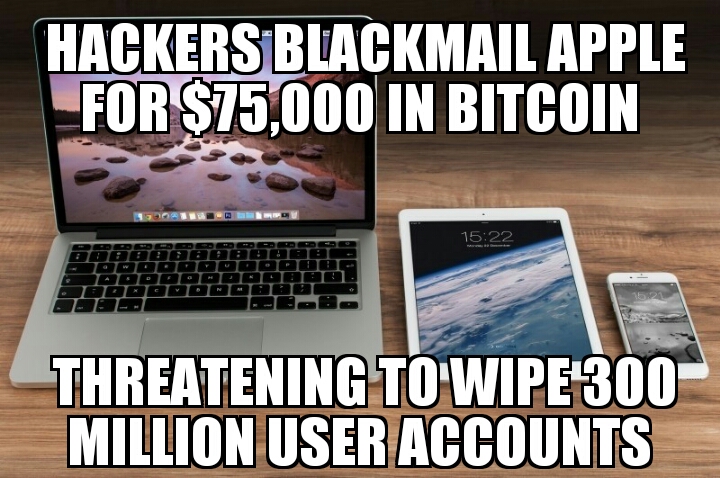 Hackers blackmail Apple