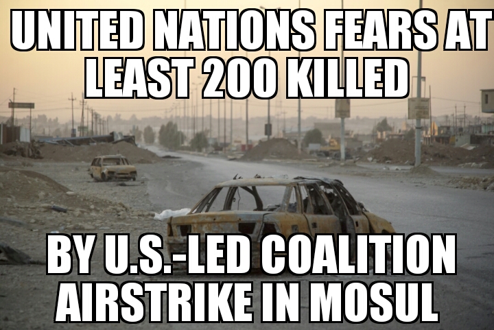 200 feared dead in Mosul airstrike