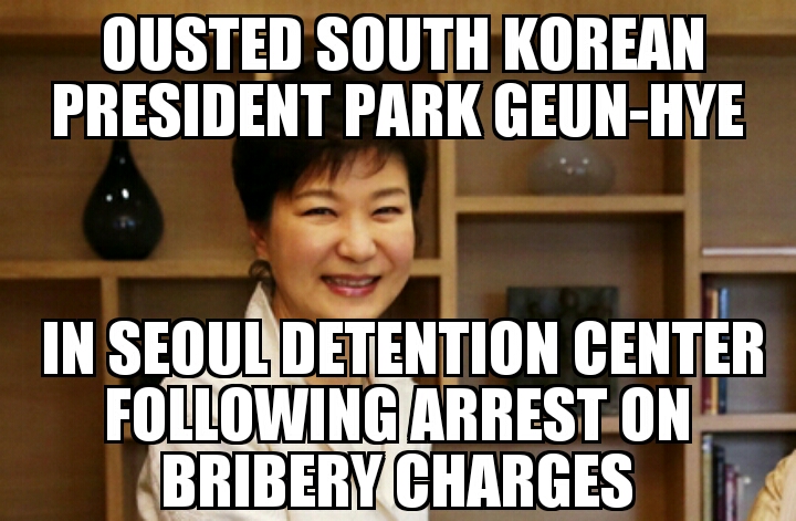 Former South Korean president Park Geun-hye arrested