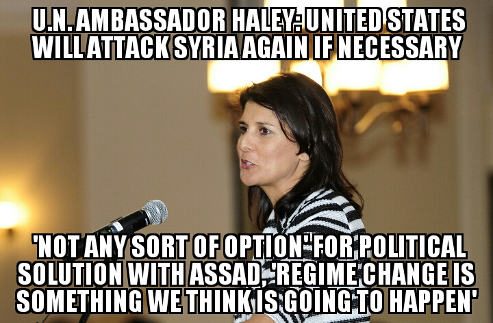 Haley: no political options with Assad