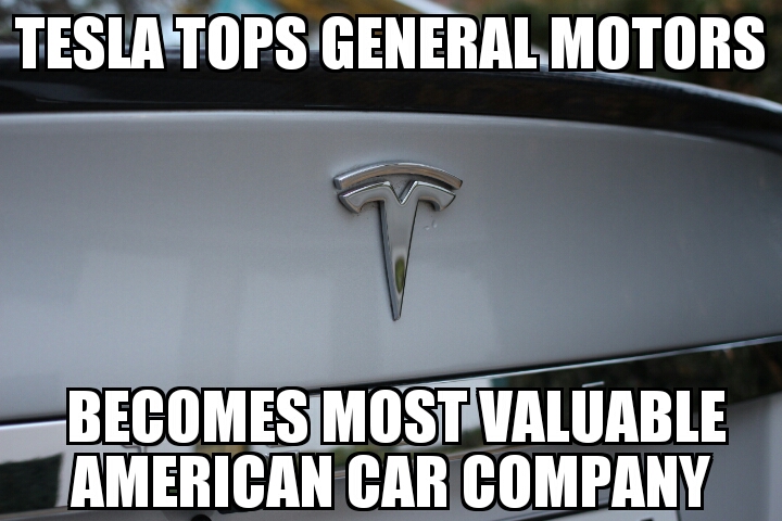 Tesla becomes most valuable American car company