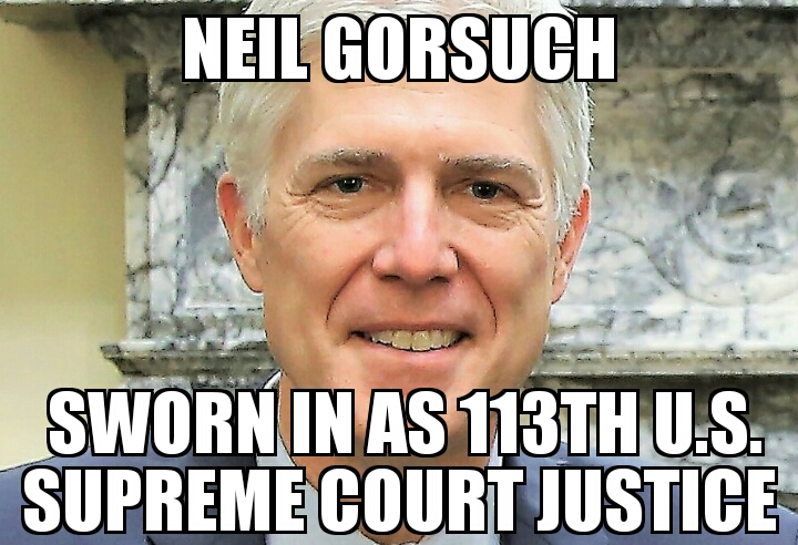 Neil Gorsuch sworn in