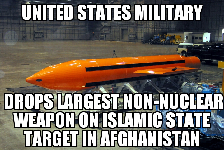 United States drops MOAB in Afghanistan 