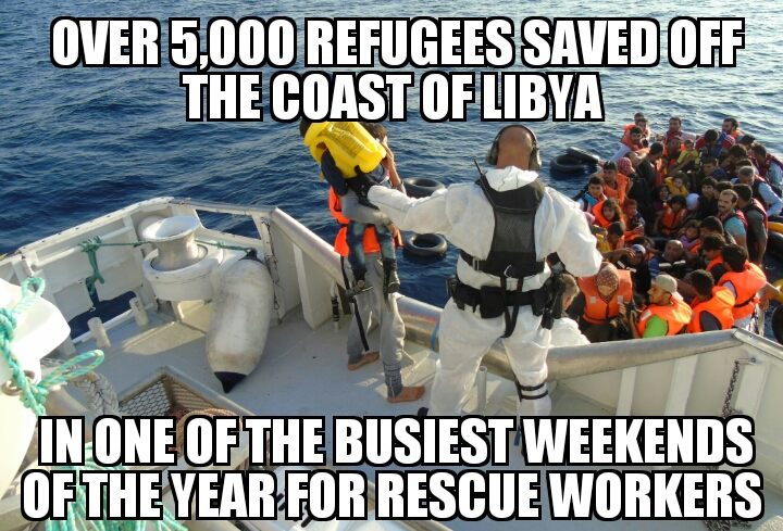Over 5,000 refugees saved off Libya