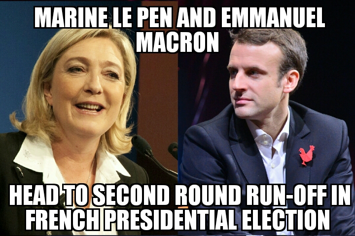 Le Pen, Macron to second round in French presidential election 