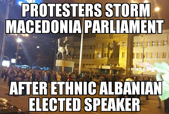 Protesters storm Macedonia parliament 