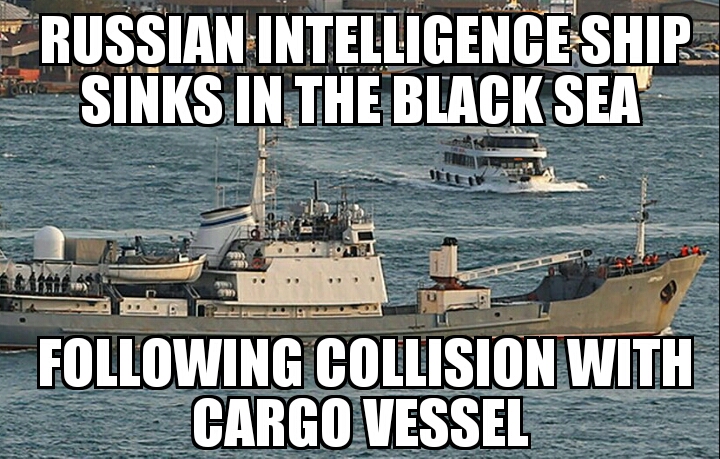 Russian intel ship sinks in Black Sea