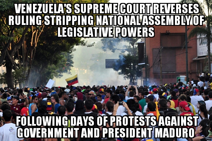 Venezuela supreme court reverses National Assembly ruling