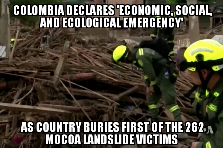 Colombia declares emergency after Mocoa landslide  