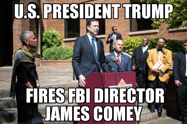 Trump fires FBI director James Comey