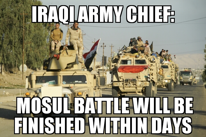 Mosul battle ‘finished within days’