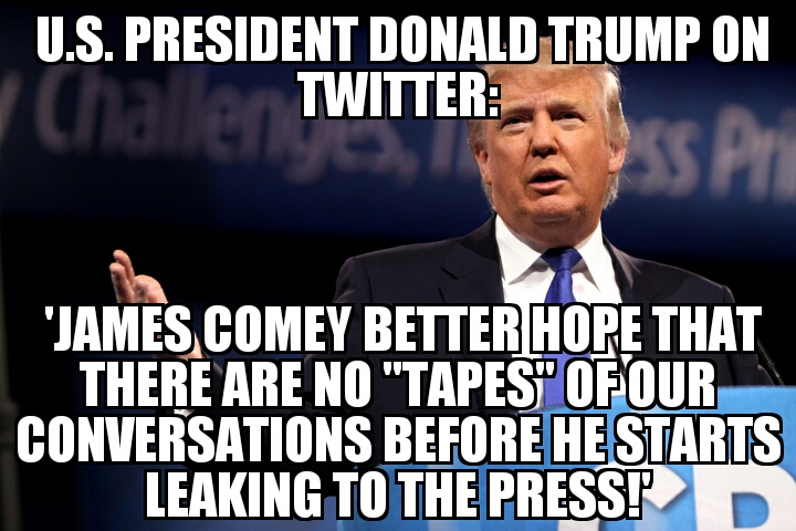 Trump warns Comey on Twitter 