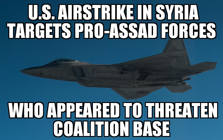 U.S. airstrike targets pro-Assad forces