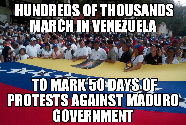 50 days of protests in Venezuela