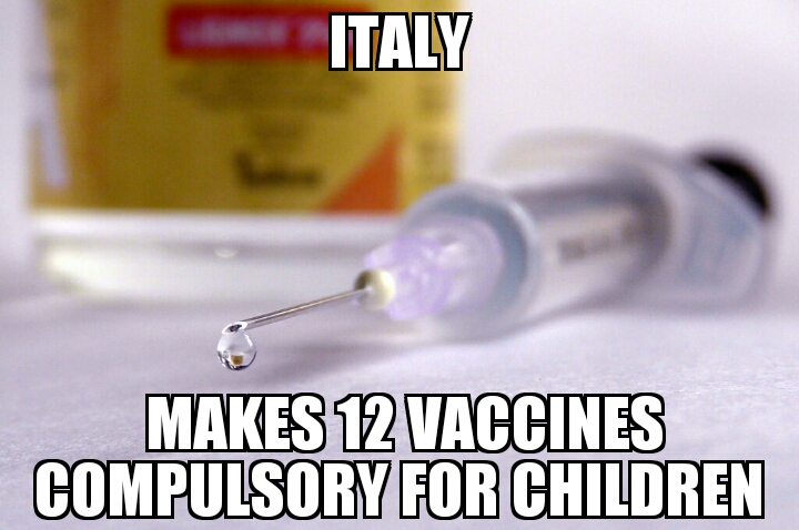 Italy requires 12 vaccines for children