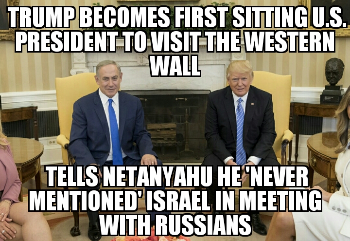Trump visits Western Wall, ‘never mentioned’ Israel to Russians