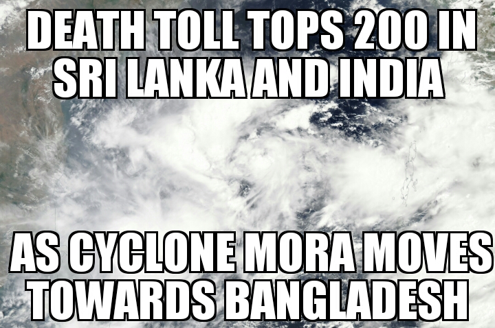 Cyclone Mora hits southern Asia