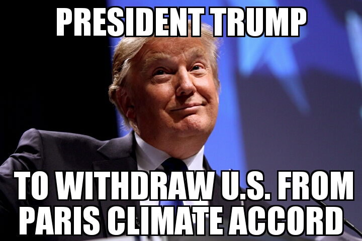 Trump to withdraw U.S. from Paris climate accord