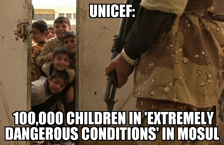 100k children in dangerous conditions in Mosul