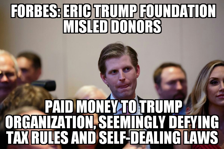 Eric Trump foundation misled donors 