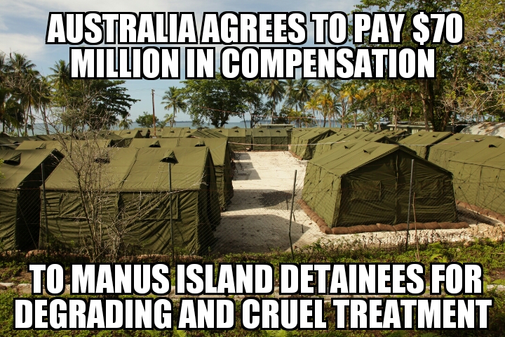 Australia to compensate Manus Island detainees